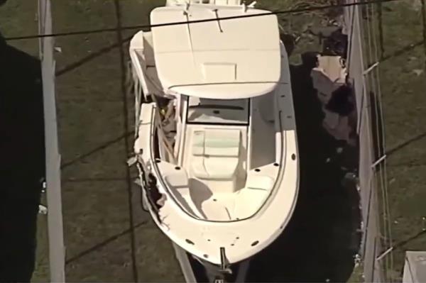 The real estate mogul claimed to officers that he was steering the boat through the channel when another boat caused a wave, causing him to lose co<em></em>ntrol of the vessel.