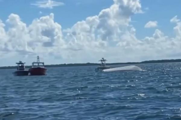 The real estate mogul claimed to officers that he was steering the boat through the channel when another boat caused a wave, causing him to lose co<em></em>ntrol of the vessel.